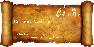 Csipes Noémi névjegykártya